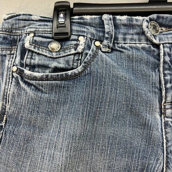 Tommy Hilfiger Women's Denim Bermuda Shorts Size 8 Cuffed Y2K 391705 - Picture 2 of 14